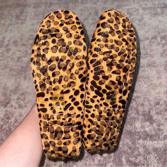 Johnny Was 7 Taline Leopard Cheetah Floral Embroidered Moccasins Slip on Shoes - Picture 3 of 4